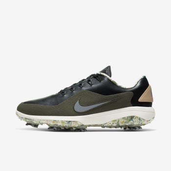 Nike React Vapor 2 NRG - Férfi Golf Cipő - Fekete/Khaki/Fehér/Szürke